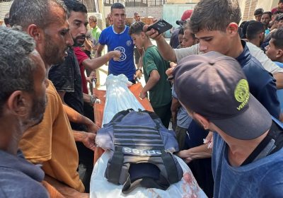 “Nasser Hospital destroyed by Israeli airstrike in Gaza”